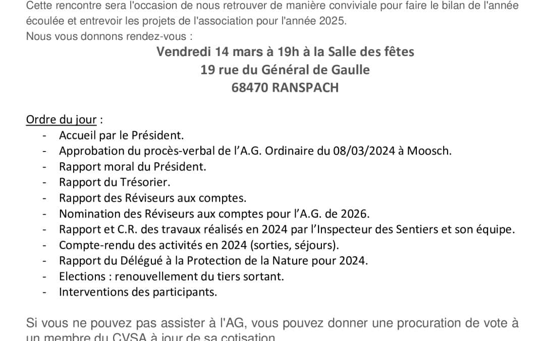 Assemblée Générale 2025