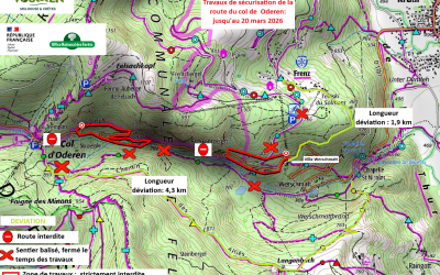 Fermeture de la route du col de Oderen