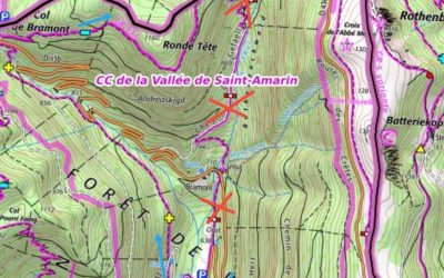 Sentier balisé rouge blanc rouge Wildenstein